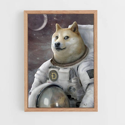 Poster Doge in de ruimte