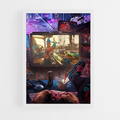 cyberpunk-1 cadre Blanc
