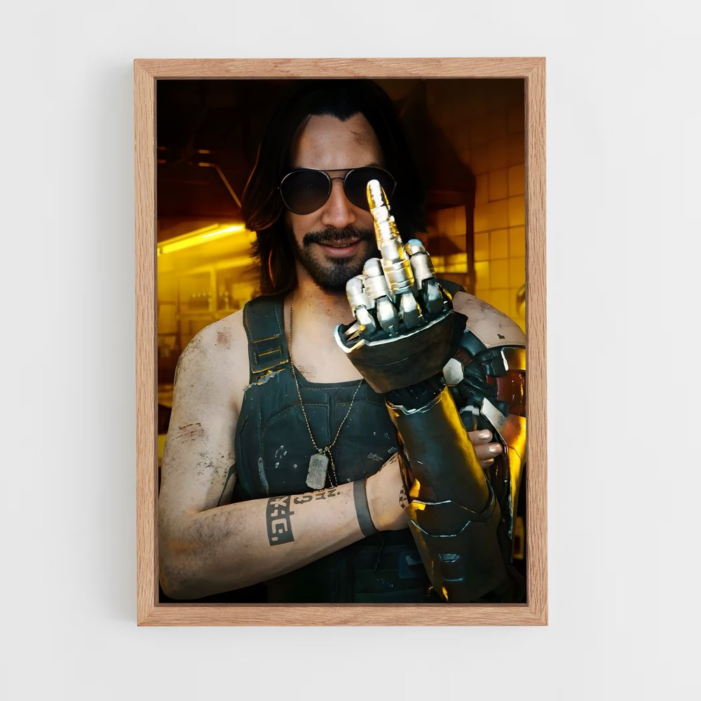 cyberpunk-10 cadre Bois clair