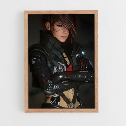 cyberpunk-3 cadre Bois clair
