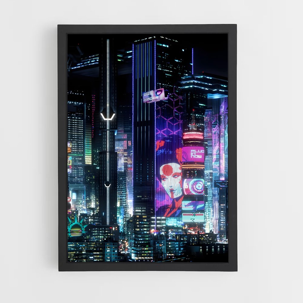 cyberpunk-9 cadre Noir