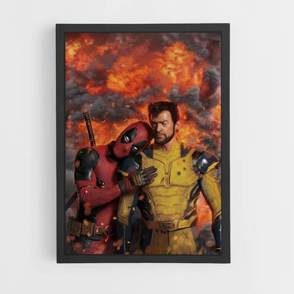 Poster Deadpool Wolverine-explosie