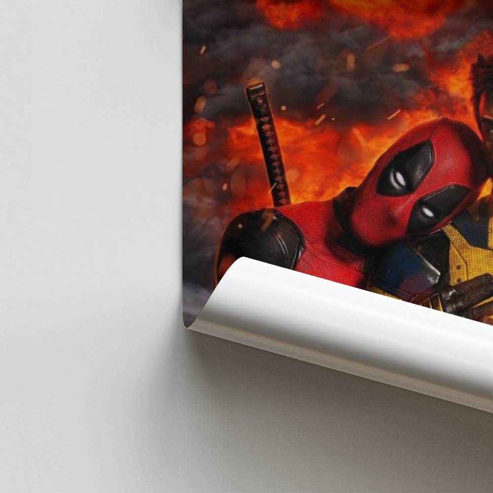 Poster Deadpool Wolverine-explosie