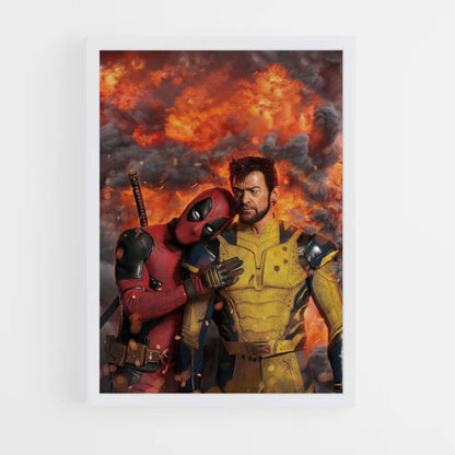 Poster Deadpool Wolverine-explosie