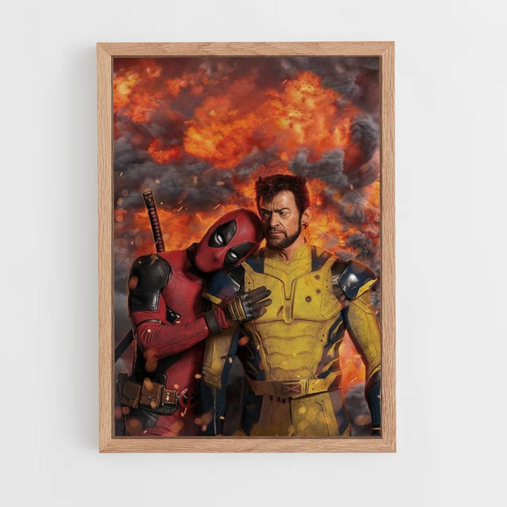 Poster Deadpool Wolverine-explosie