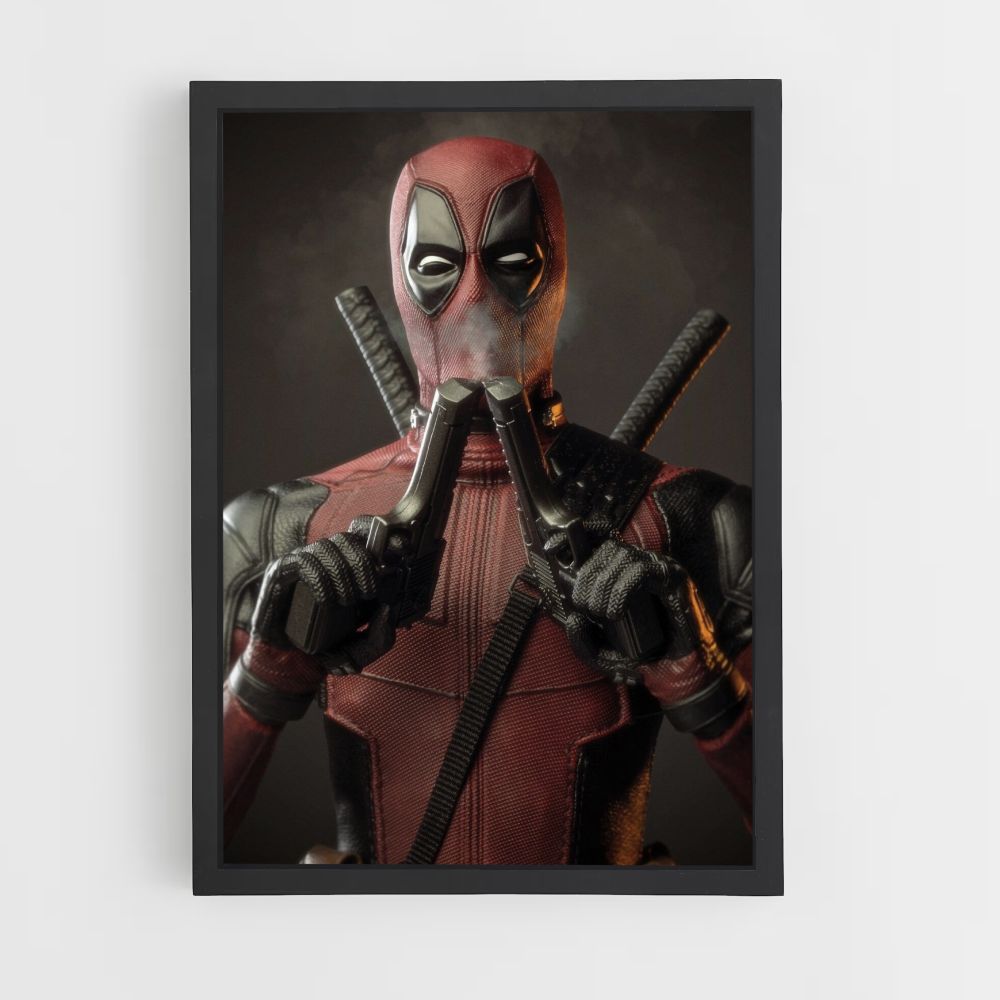 Poster Deadpool dubbel pistool