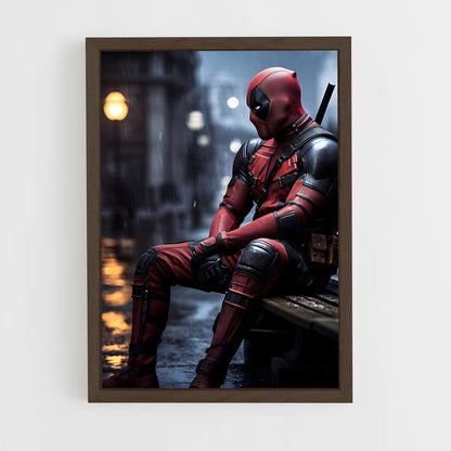 deadpool-7 cadre Bois foncé