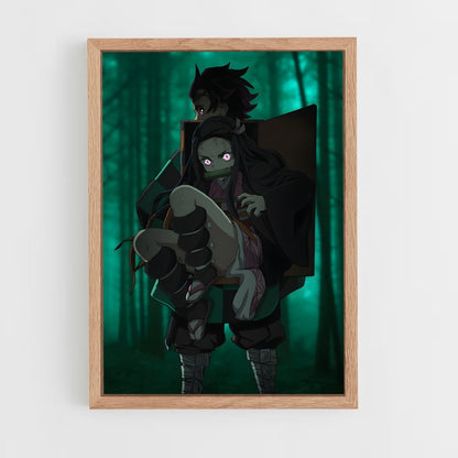 demon-slayer-7 cadre Bois clair