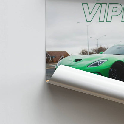 Groene Dodge Viper-poster