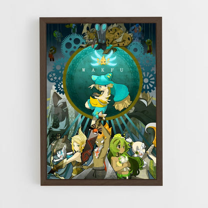 dofus-12 cadre Bois foncé