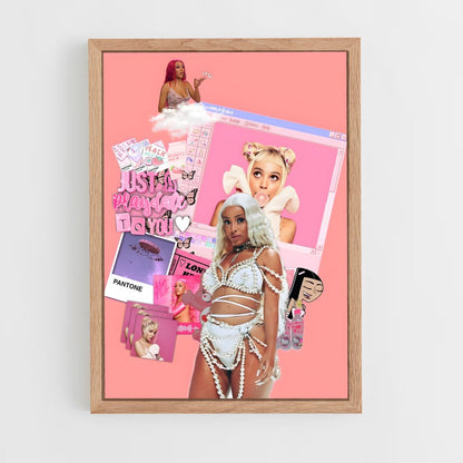 doja-cat-7 cadre Bois clair