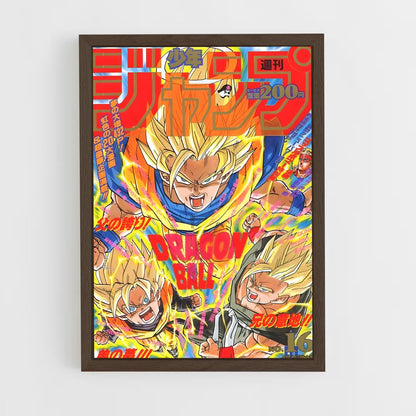 dragon-ball-2 cadre Bois foncé