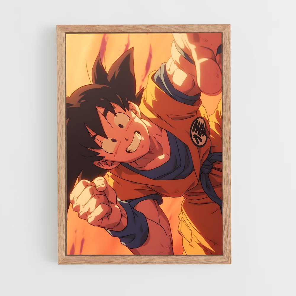 dragon-ball-21 cadre Bois clair