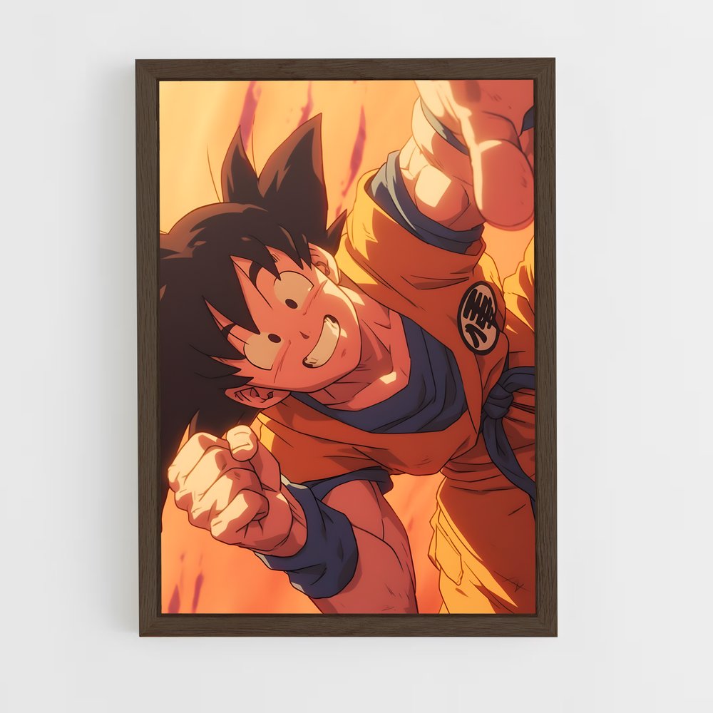 dragon-ball-21 cadre Bois foncé