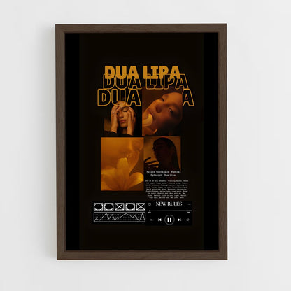 dua-lipa-25 cadre Bois foncé
