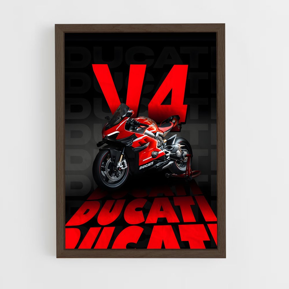 ducati-3 cadre Bois foncé
