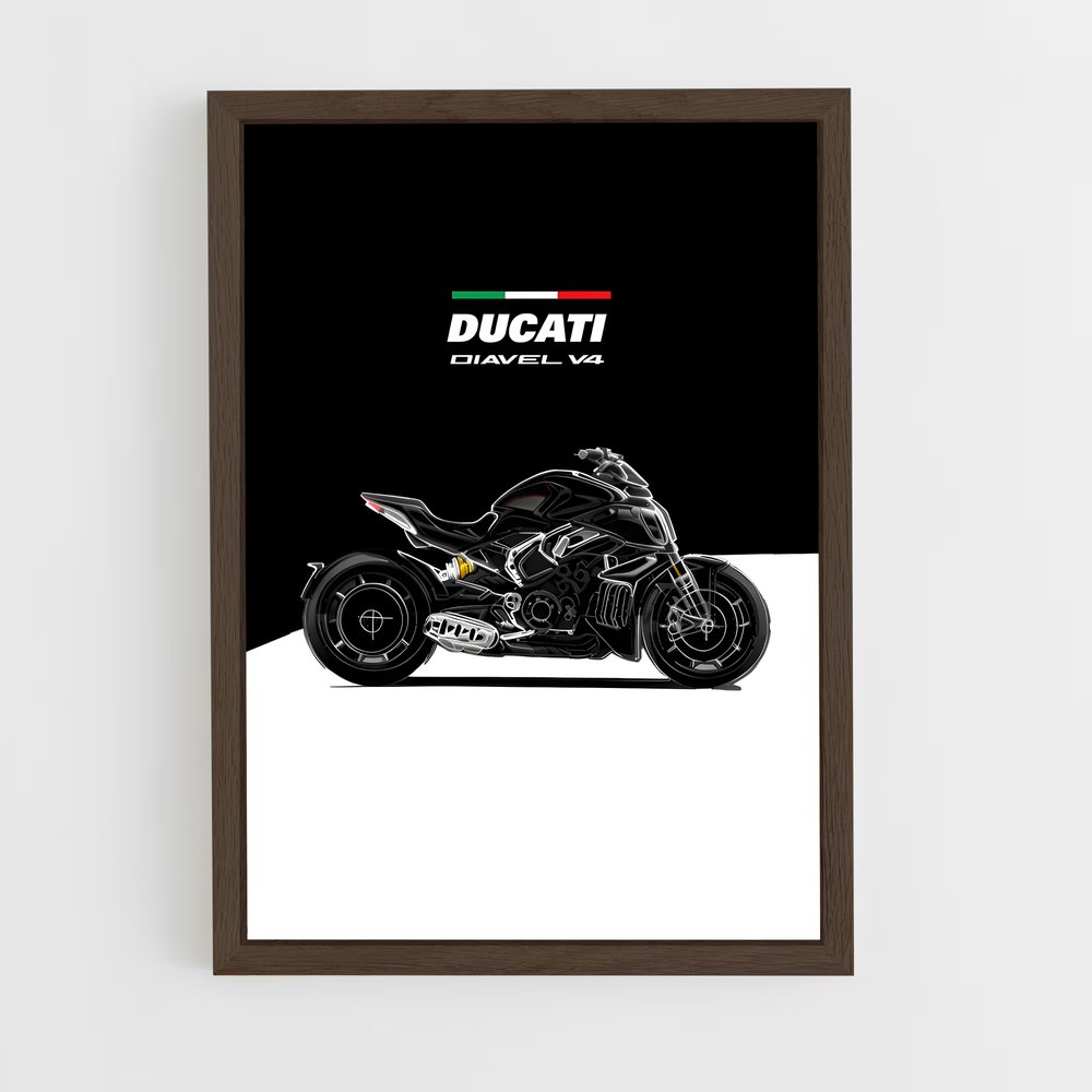 ducati-5 cadre Bois foncé