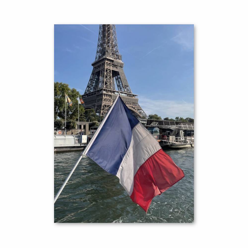 Poster Tour Eiffel Drapeau France