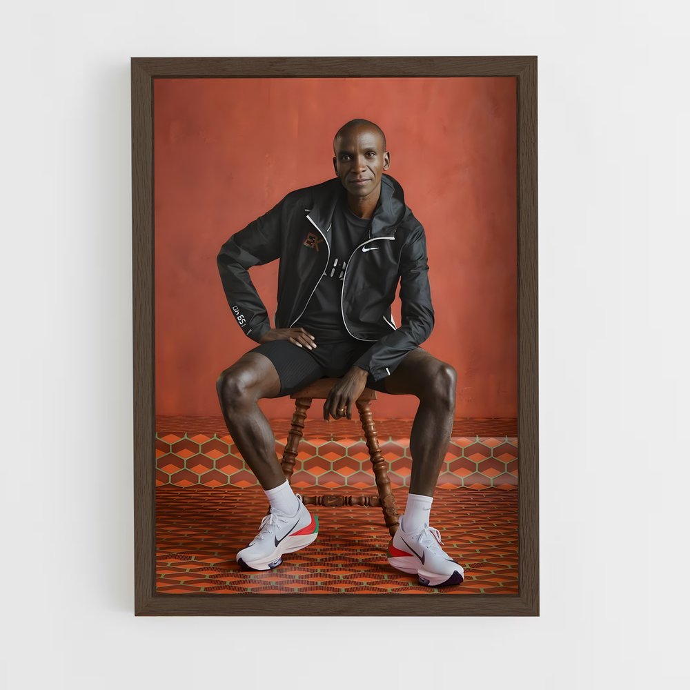 eliud-kipchoge-7 cadre Bois foncé