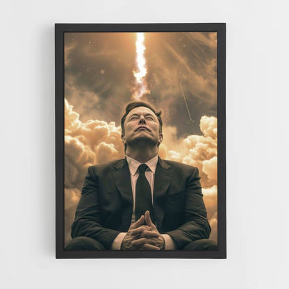 Poster Elon Musk Raket