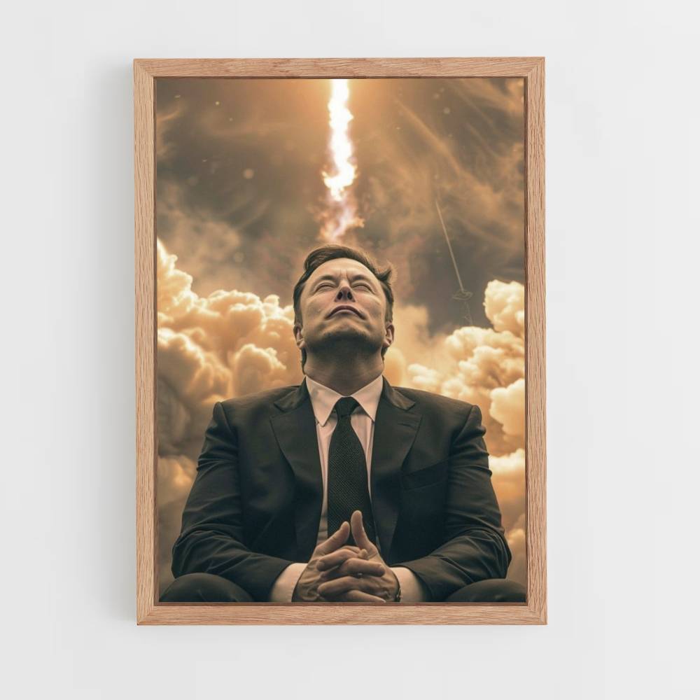 Poster Elon Musk Raket