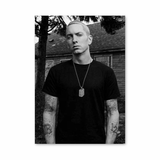 Poster Eminem Zwart en Wit