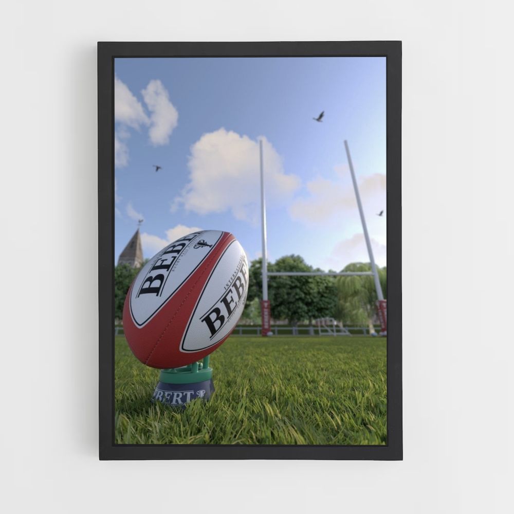 Engeland rugbybal poster