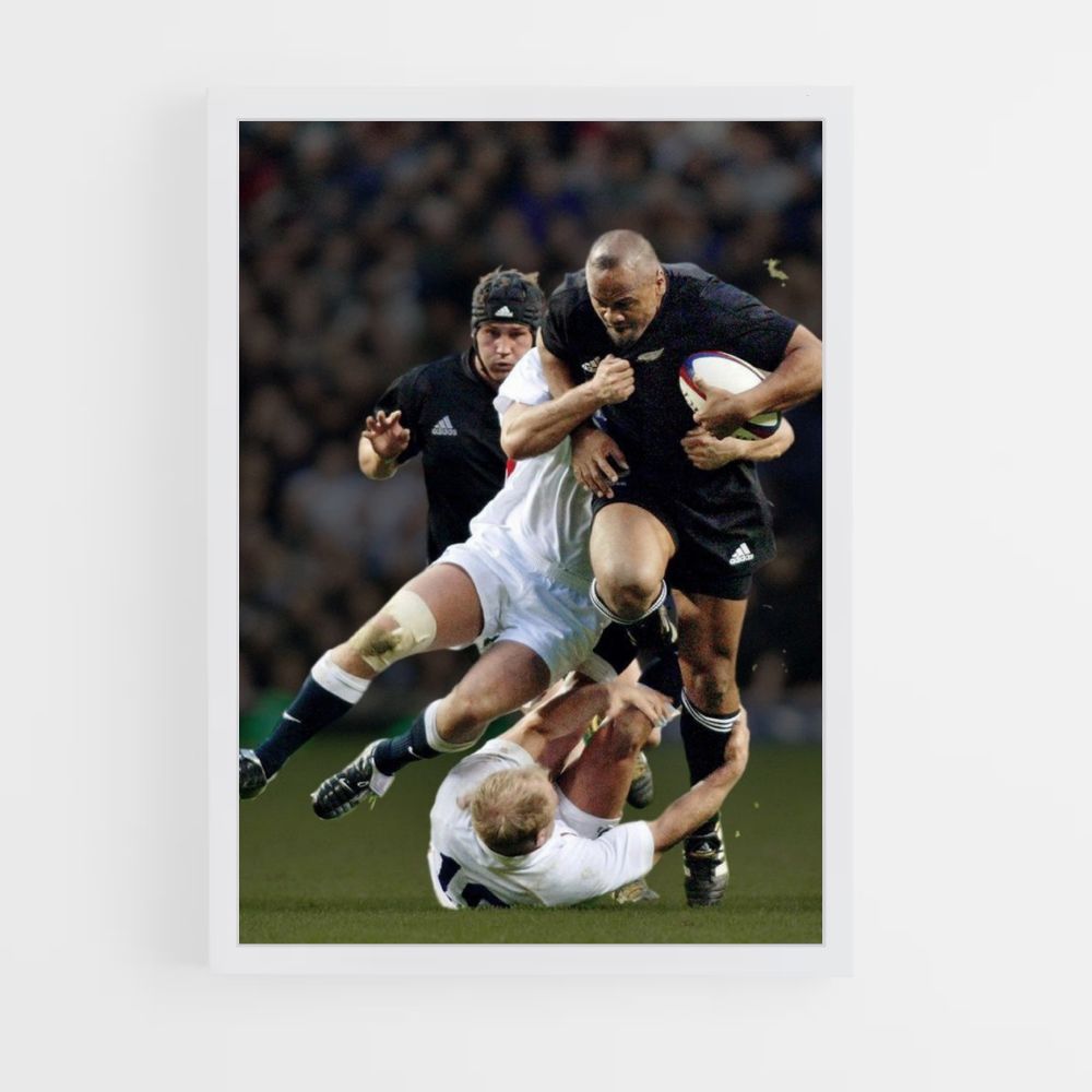 Poster Engeland Rugby Tackle