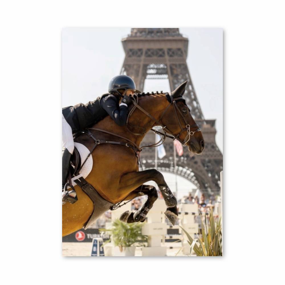 Poster Équitation Tour Eiffel