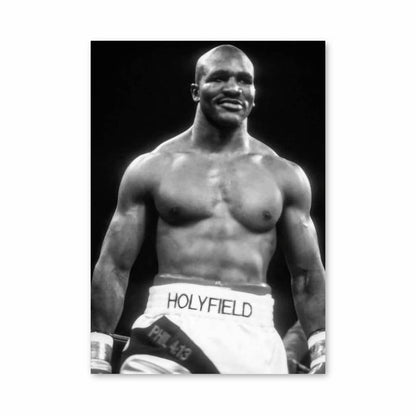 Poster Holyfield Noir et Blanc