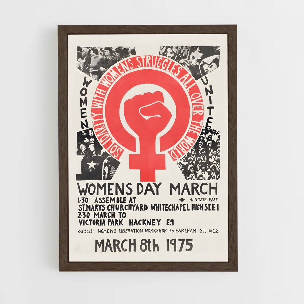 feminist-13 cadre Bois foncé