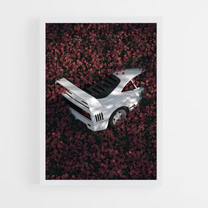 Poster Ferrari F40 Bloemen