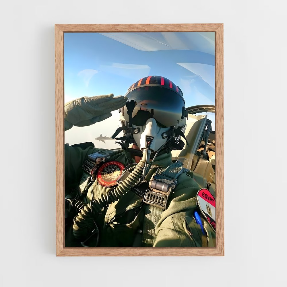 fighter-pilot-3 cadre Bois clair