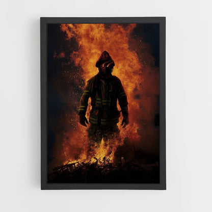 Brandweerman brandposter