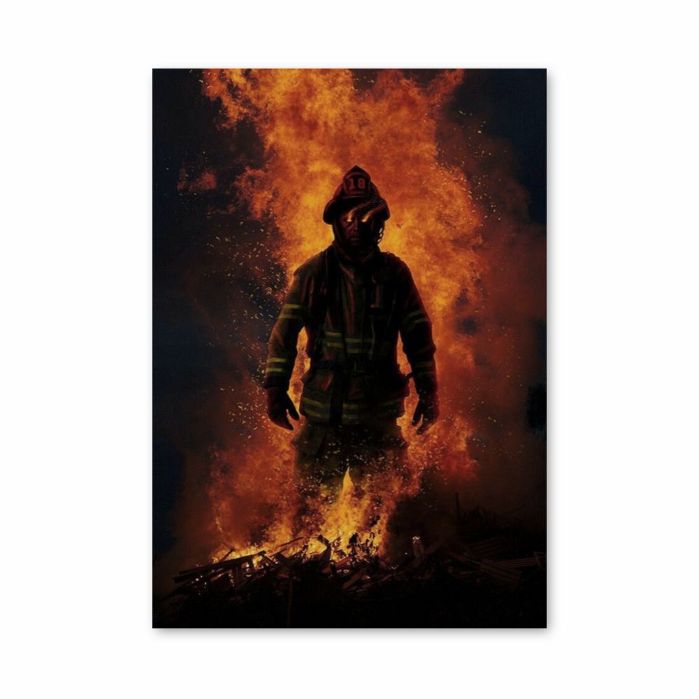 Brandweerman brandposter