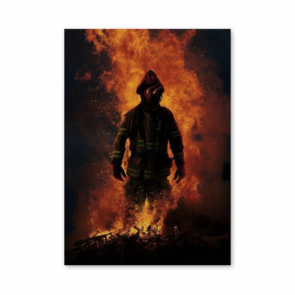 Brandweerman brandposter