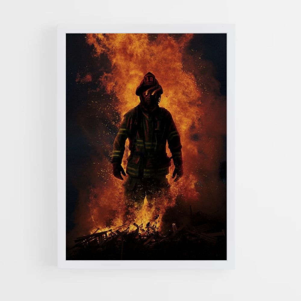 Brandweerman brandposter