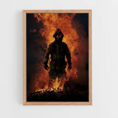 Brandweerman brandposter