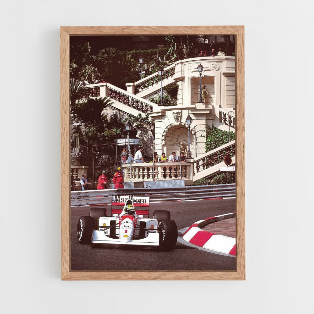 Affiche Ayrton Senna Monaco