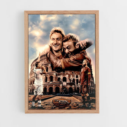 francesco-totti-12 cadre Bois clair