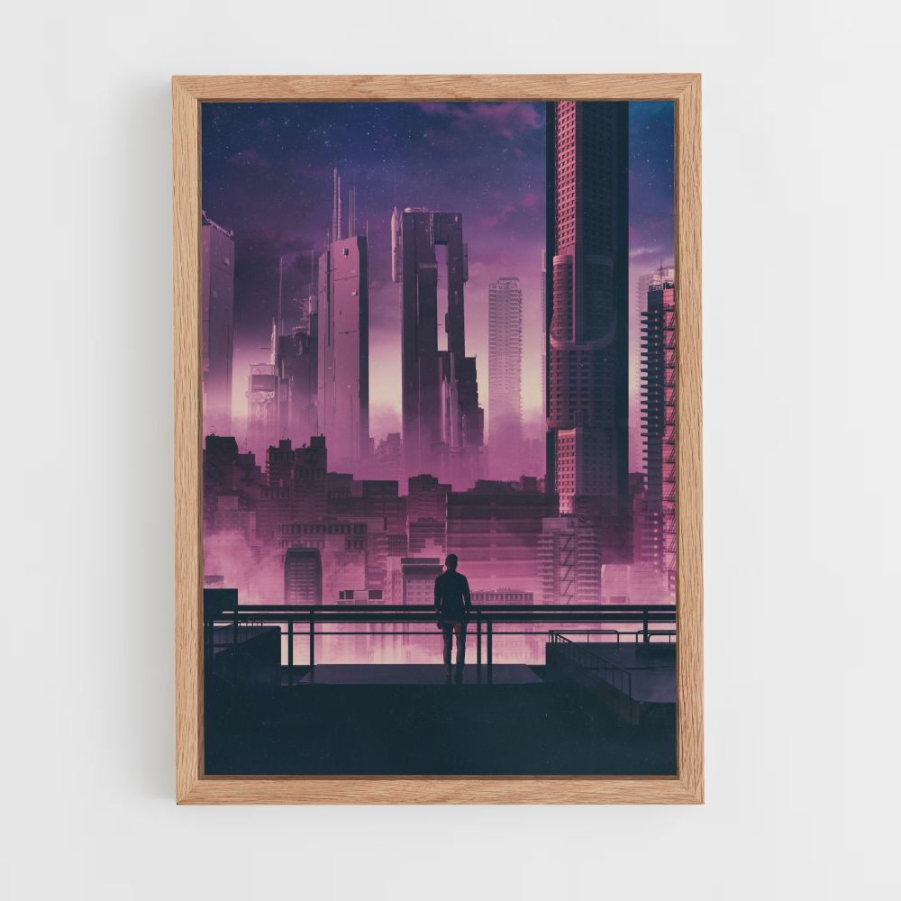 Futuristische gebouwposter