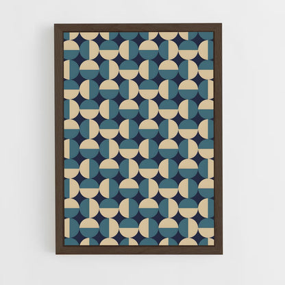 geometric-6 cadre Bois foncé