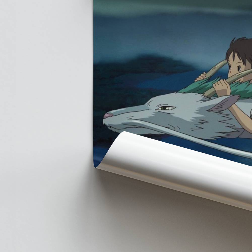 Poster Spirited Away op een Draak