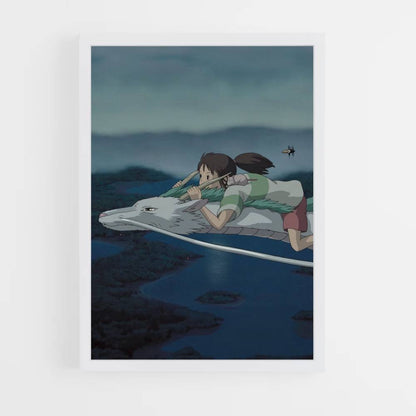 Poster Spirited Away op een Draak