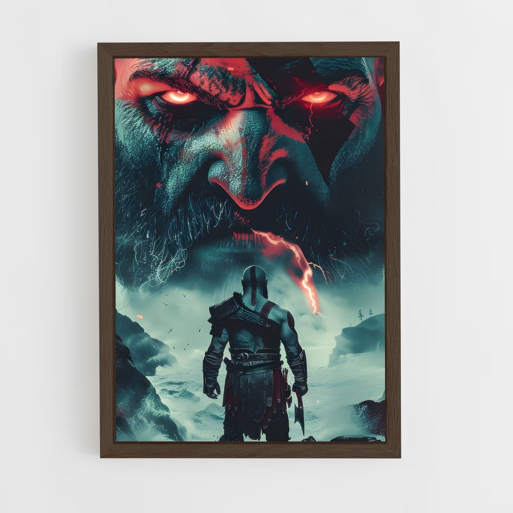 god-of-war-10 cadre Bois foncé
