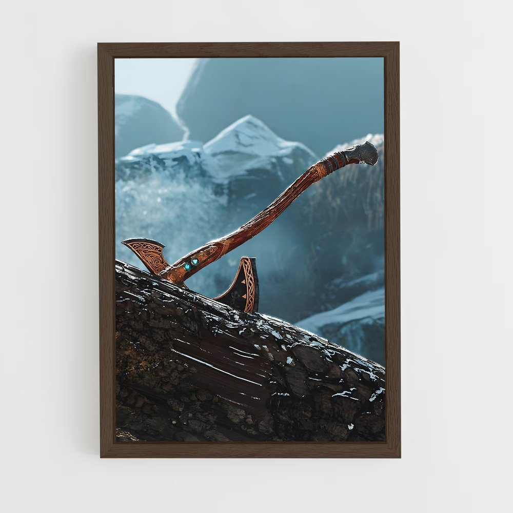 god-of-war-7 cadre Bois foncé