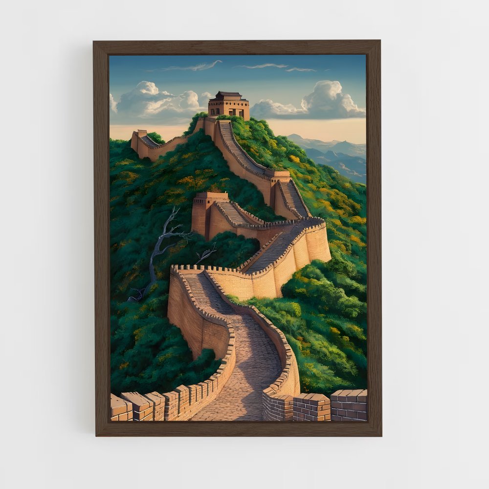 great-wall-of-china-1 cadre Bois foncé