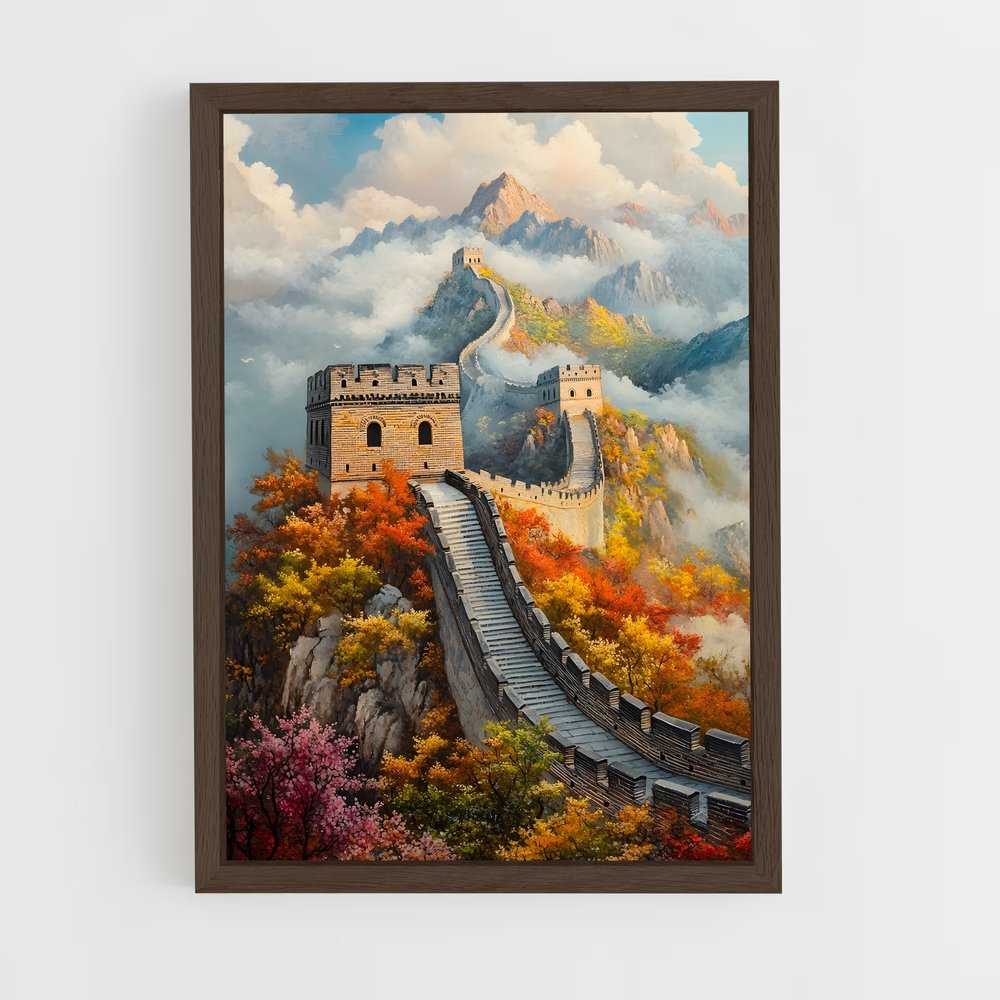 great-wall-of-china-10 cadre Bois foncé