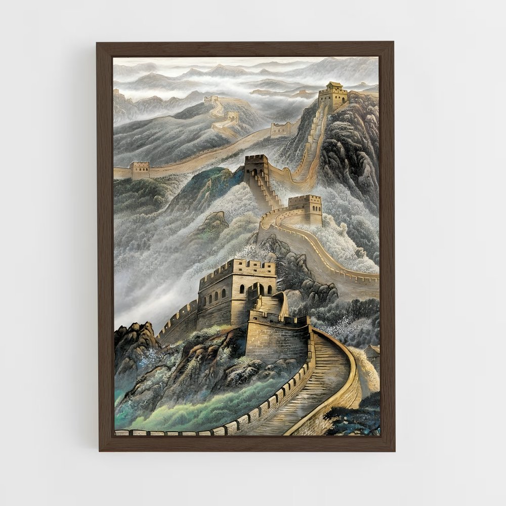 great-wall-of-china-14 cadre Bois foncé