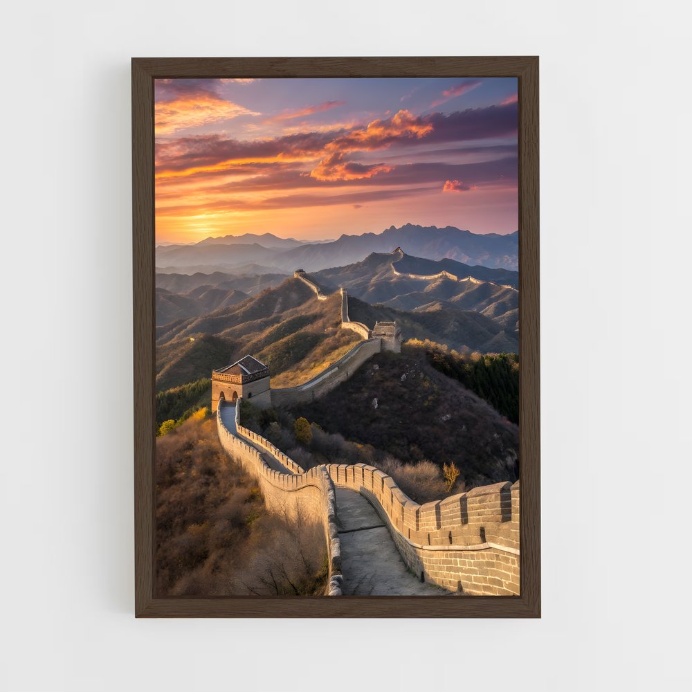 great-wall-of-china-18 cadre Bois foncé
